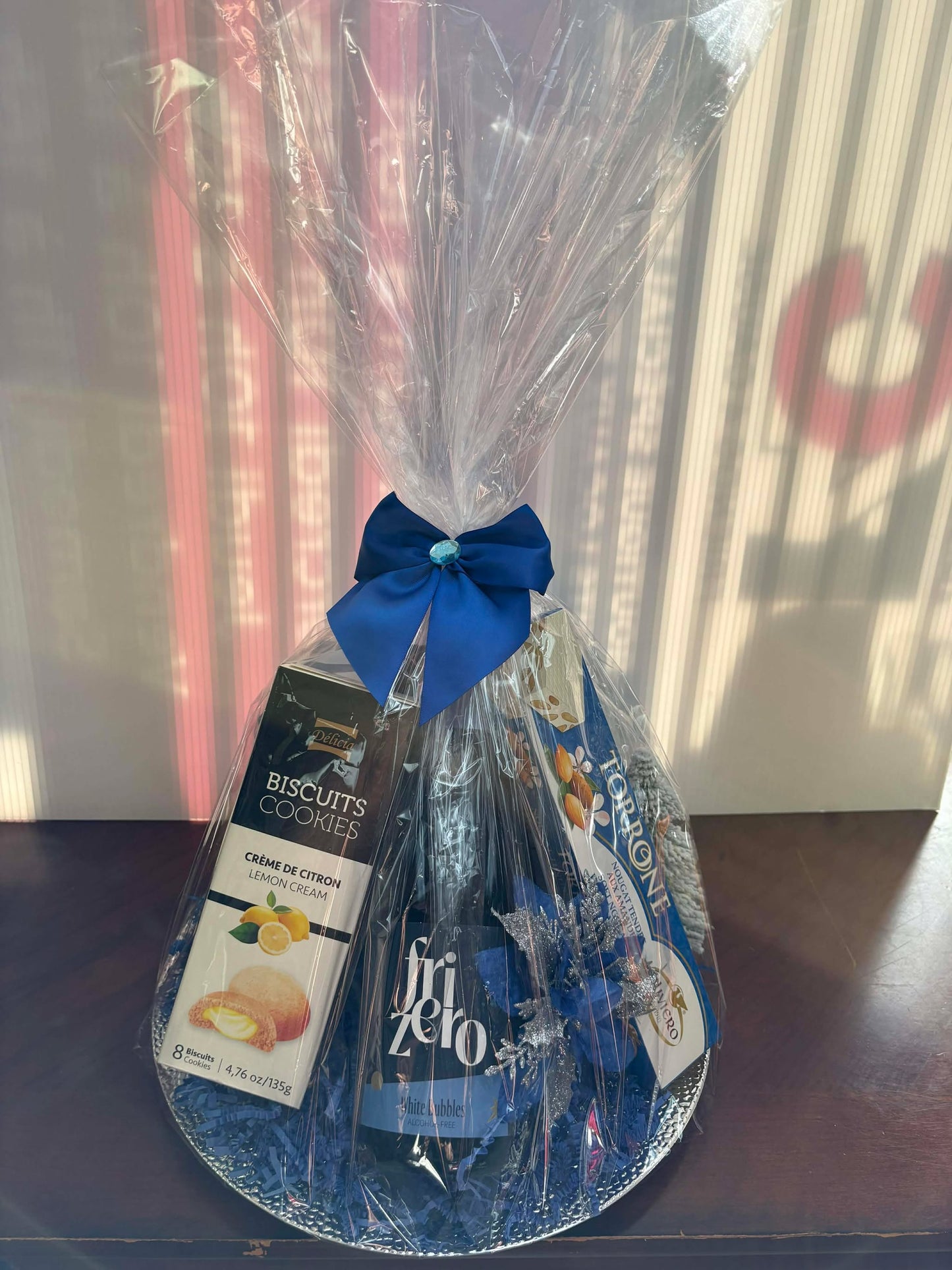 Modern holiday gift basket