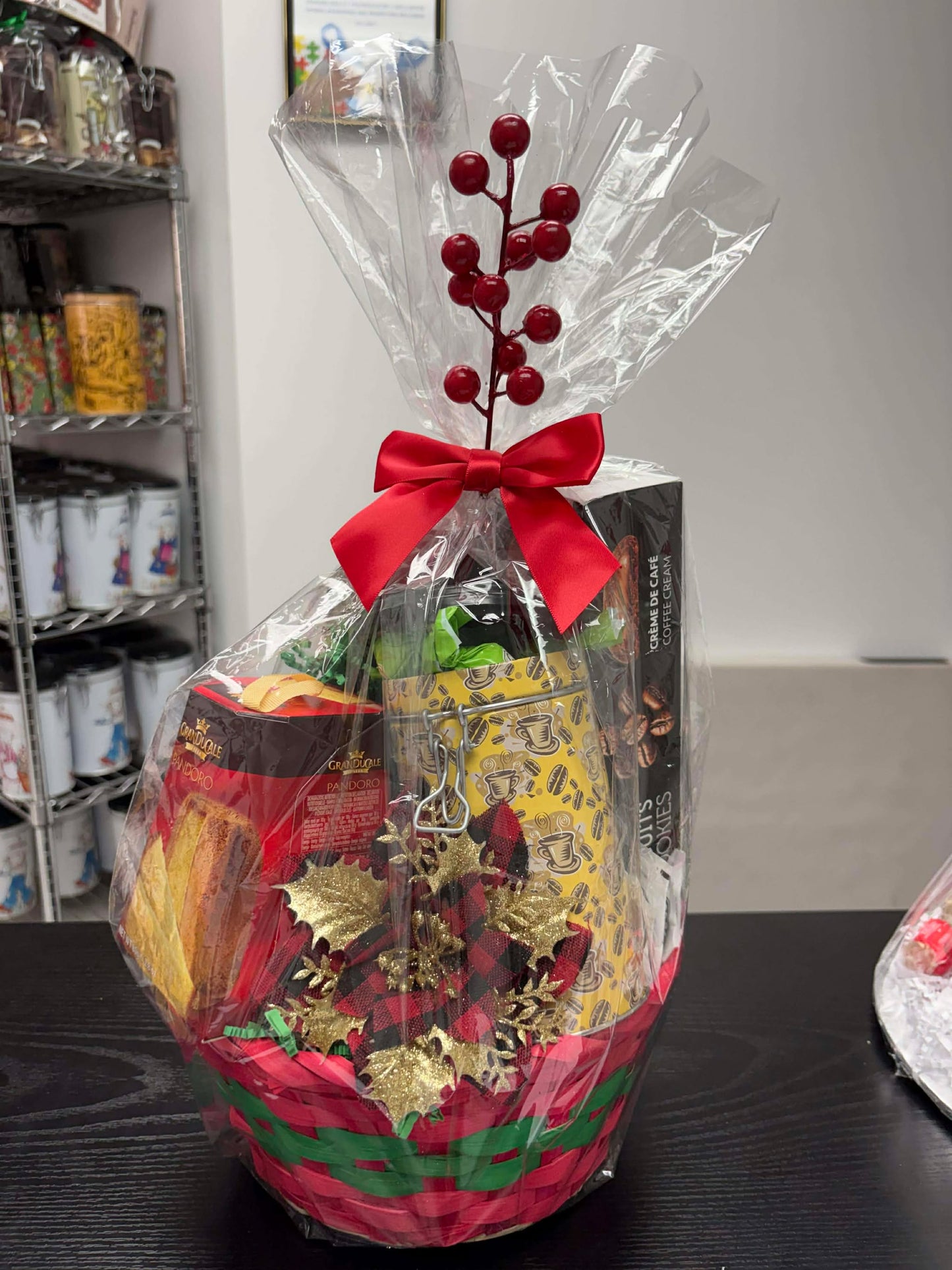 Festive Italian Coffee & Holiday Sweets Basket