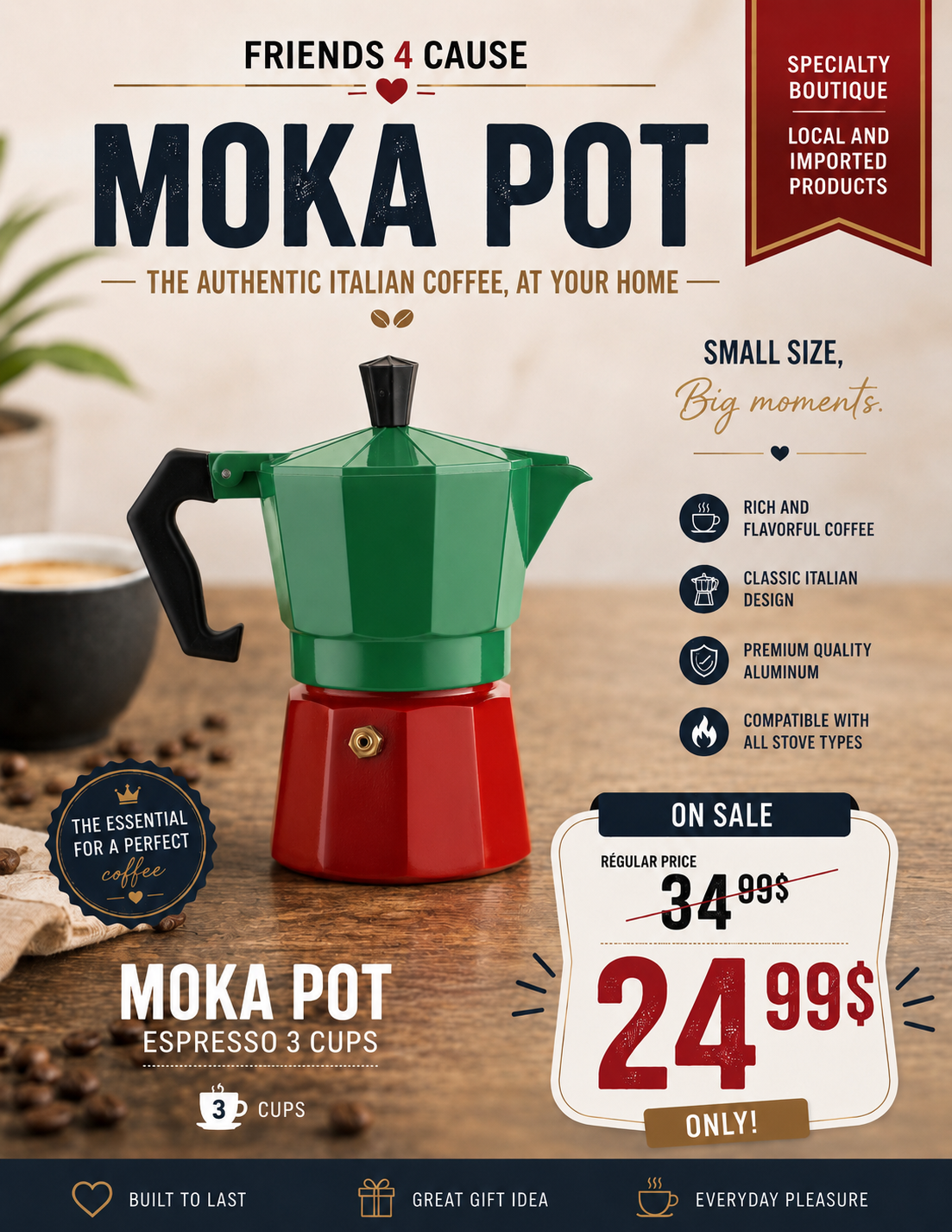 3-Cup Moka Pot