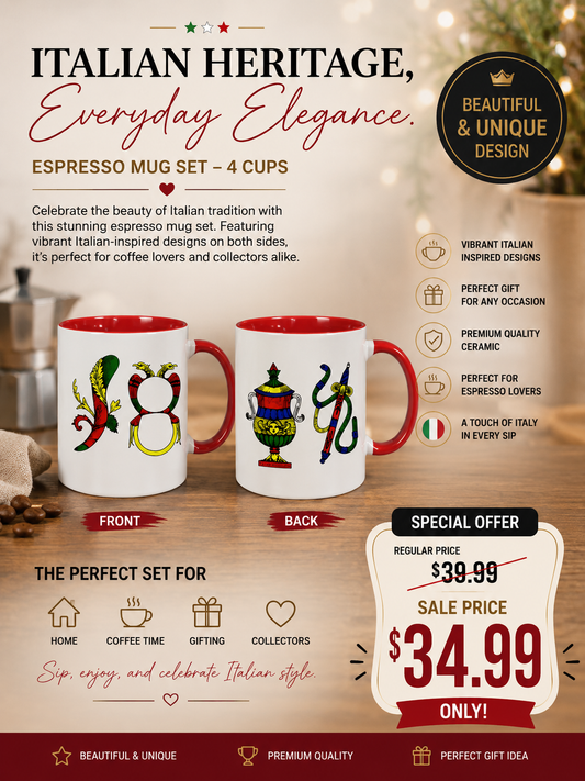 4-Cup Espresso Mug Set