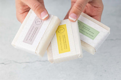 Set of  6 Handmade cold process ,Natural Soap Bars in gift Set box