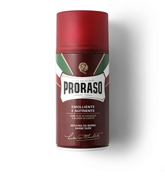 PRORASO SHAVING FOAM SANDALWOOD & SHEA BUTTER